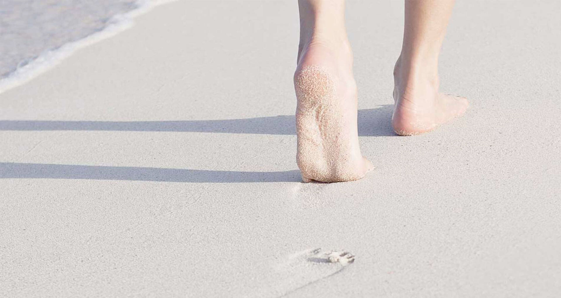 bare feet on beach